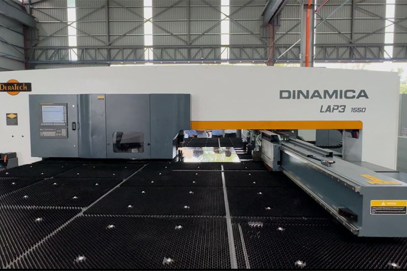 CNC Punch-Laser Combination Machine Used In Structural Steel Fabrication